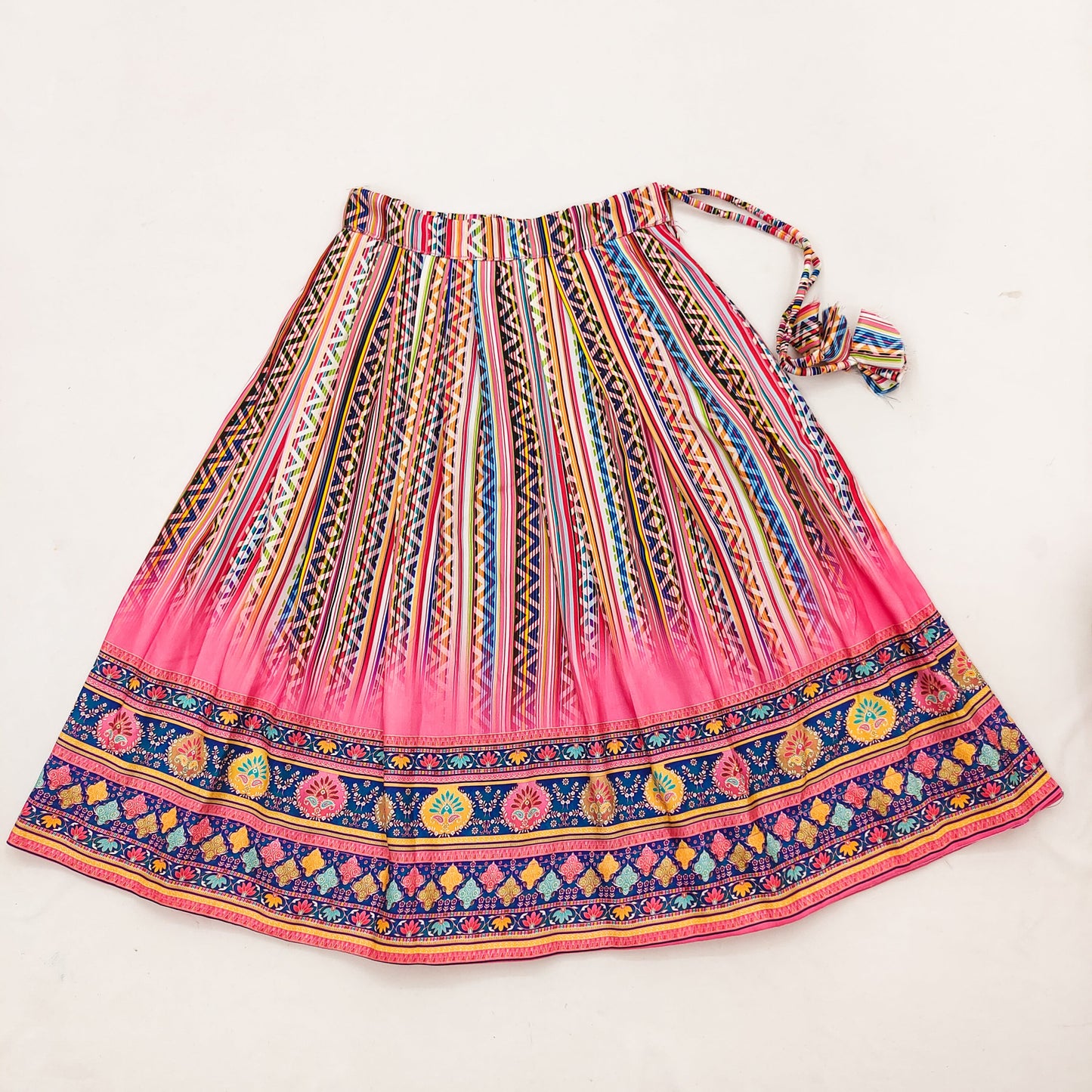 Enchanting Princess Lehenga Choli Set for Little Divas - Vibrant Rayon with Adorable Prints