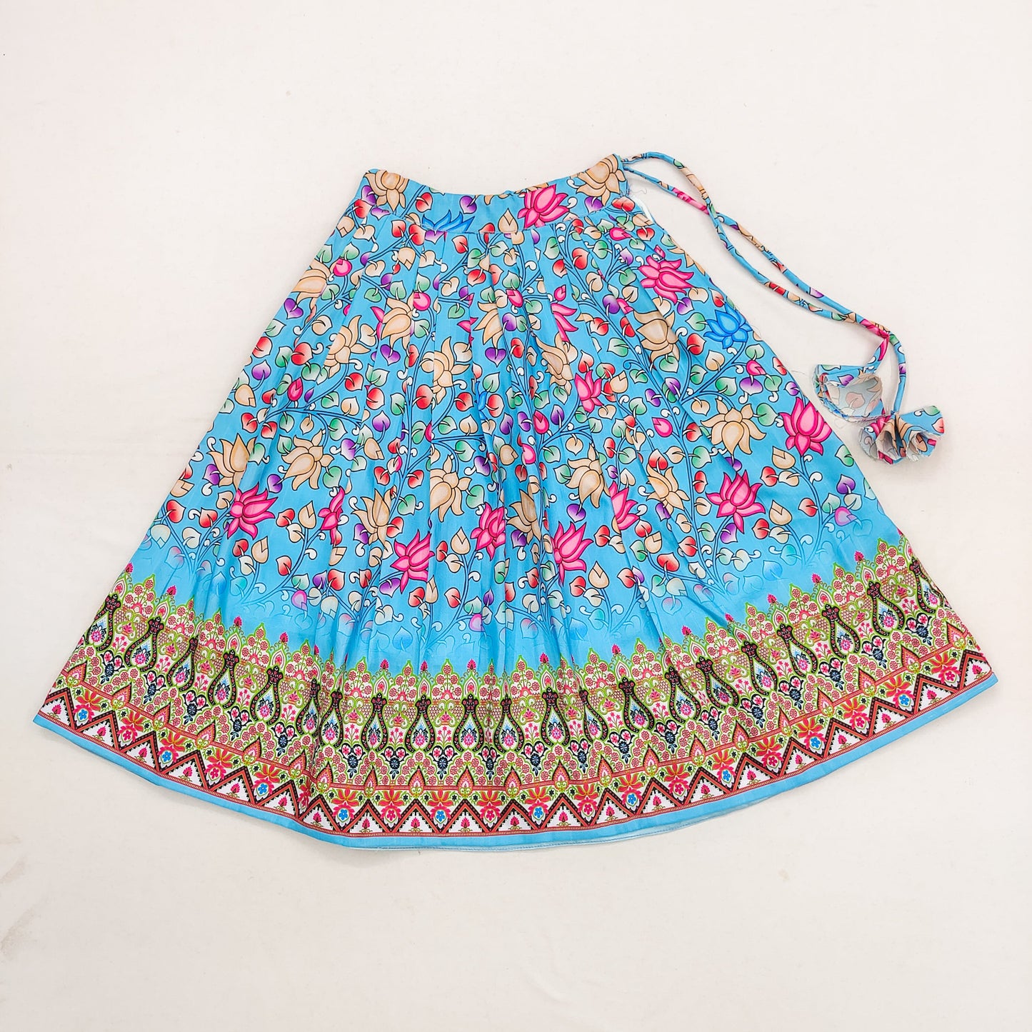 Enchanting Princess Lehenga Choli Set for Little Divas - Vibrant Rayon with Adorable Prints