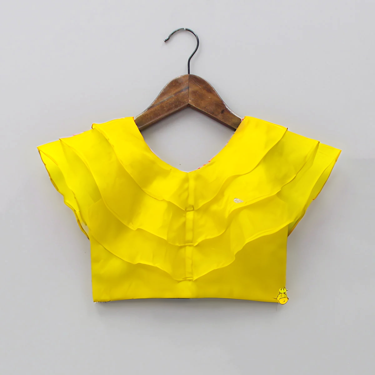 Enchanting Yellow Floral Princess Lehenga Choli for Girls - Adorable Ethnic Wear for Little Fashionistas
