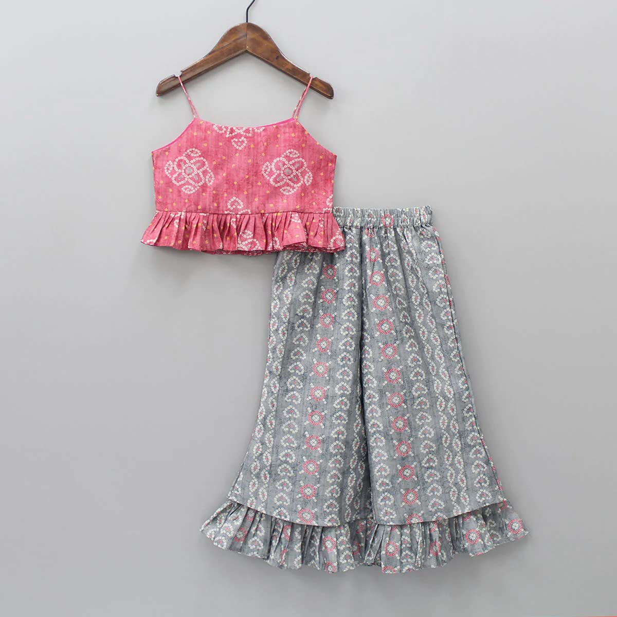 Girls Casual Dress Top, Pant (Grey)