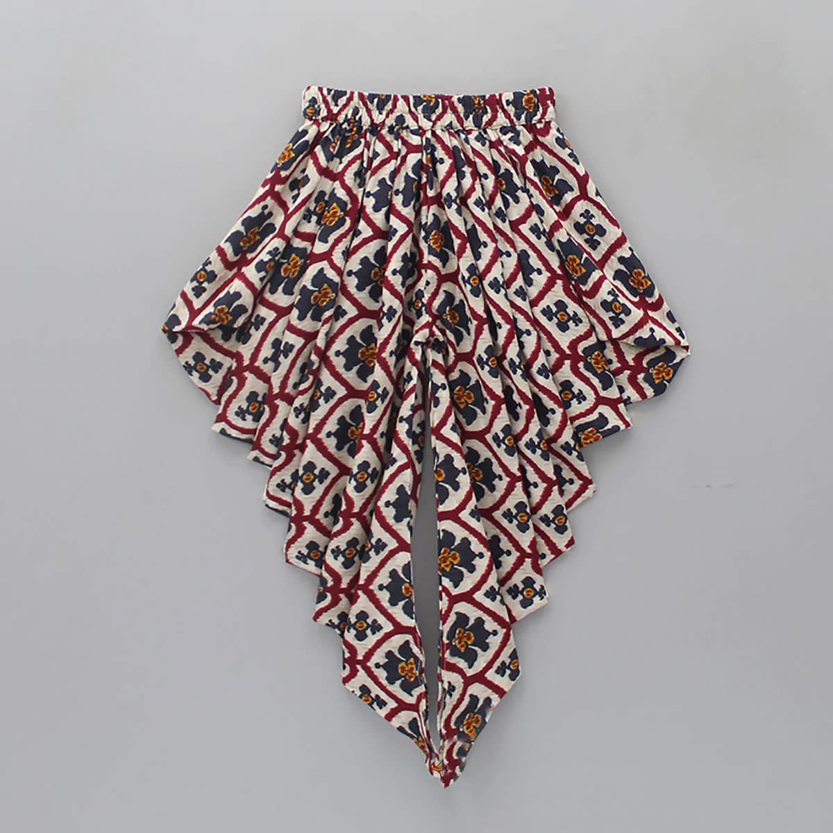 Girl's Rayon Printed Readymade Crop Top With Dhoti Set 2-9 Years