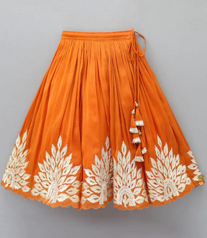 Enchanting Blossoms: Kids Cotton Lehenga Choli Set