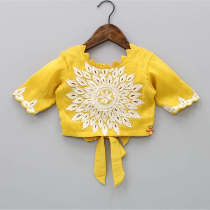 Enchanting Blossoms: Kids Cotton Lehenga Choli Set
