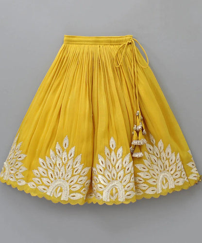 Enchanting Blossoms: Kids Cotton Lehenga Choli Set